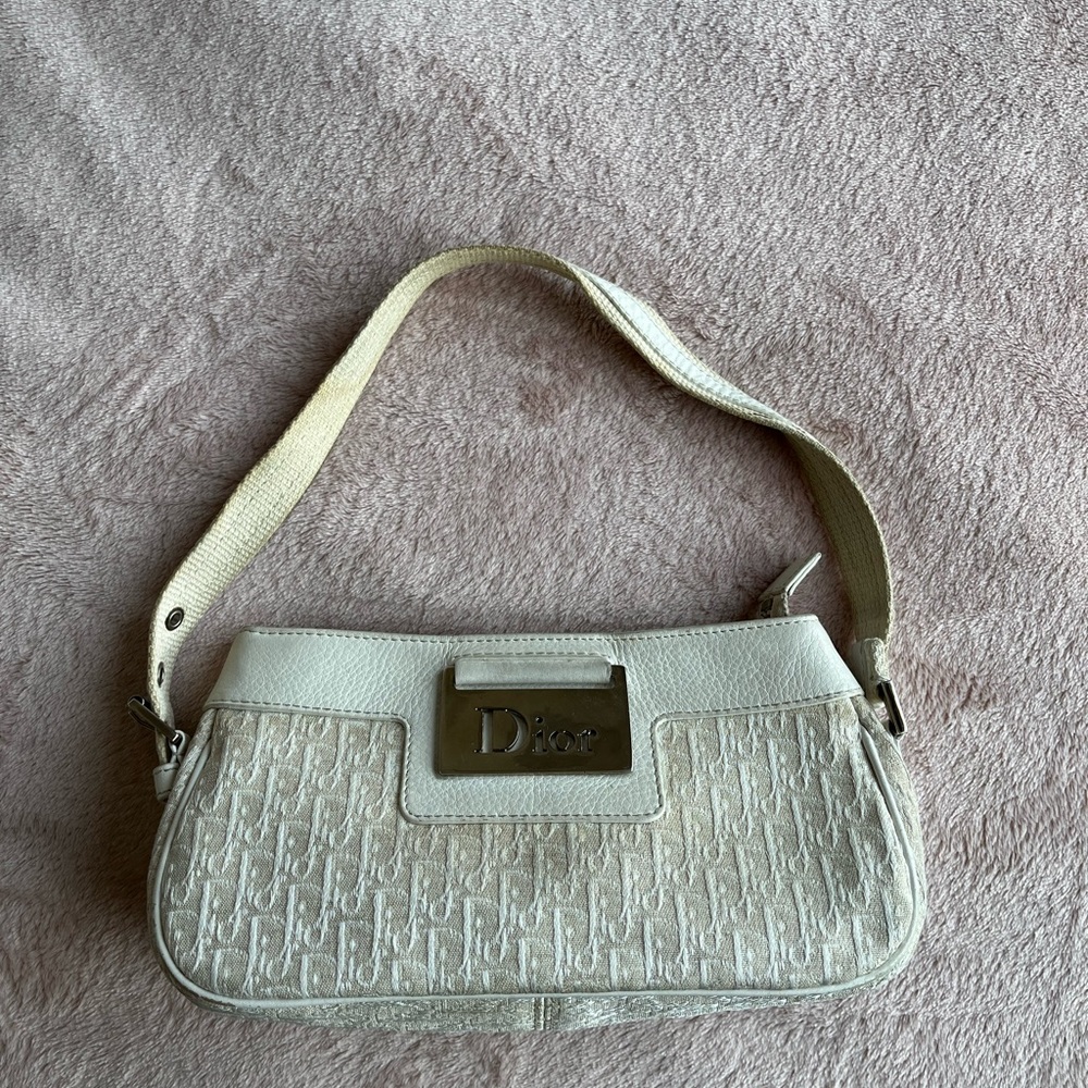 Authentic Dior monogram mini Columbus shoulder bag